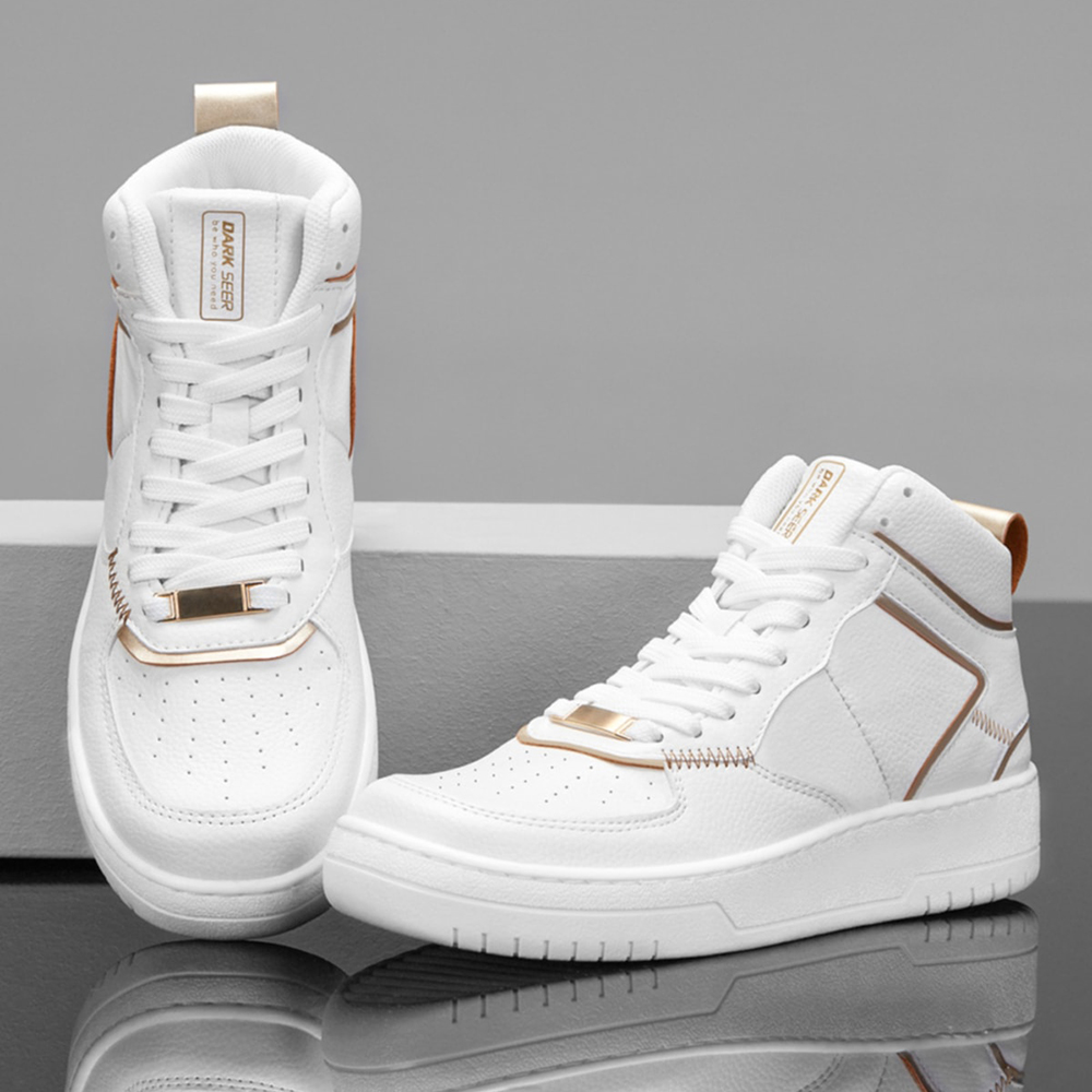 Womens High Top Sneakers - White - DS Maya
