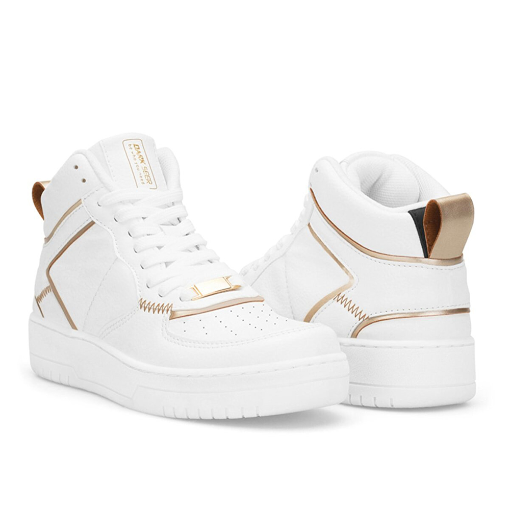 Womens High Top Sneakers - White - DS Maya