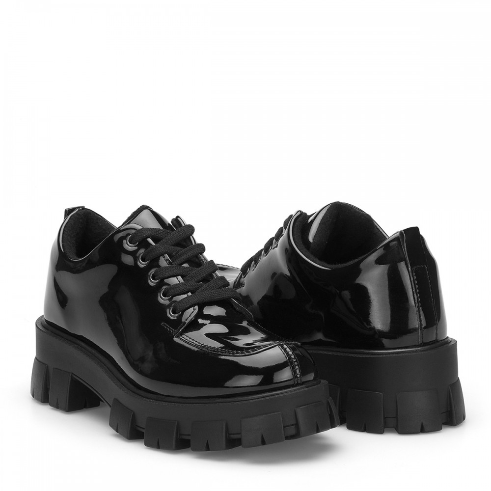 Women's Boots -Black Patent Leather- DS.MKA226