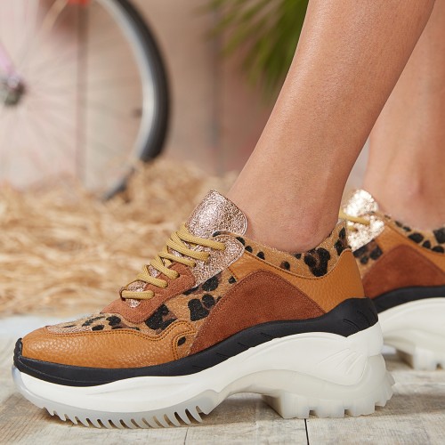Women's Sneakers - Tan - DSR.X33