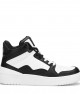 Women's High Top Sneakers - White Black - DS Violet