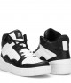 Women's High Top Sneakers - White Black - DS Violet