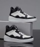 Women's High Top Sneakers - White Black - DS Violet