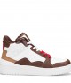 Women's High Top Sneakers - White Tan - DS Violet
