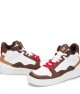 Women's High Top Sneakers - White Tan - DS Violet