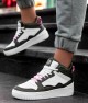 Women's High Top Sneakers - White Green - DS Violet