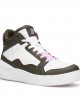 Women's High Top Sneakers - White Green - DS Violet