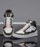 Women's High Top Sneakers - White Green - DS Violet
