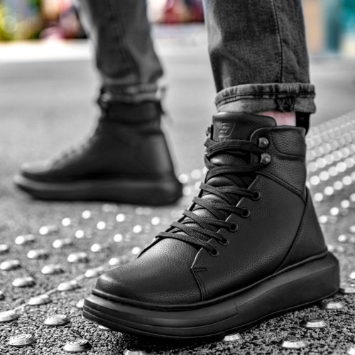 Men's High Top Sneakers - Black - DS Kharkiv